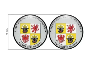 Aufkleber TÜV Landkreis Müritz Nummernschild plakette